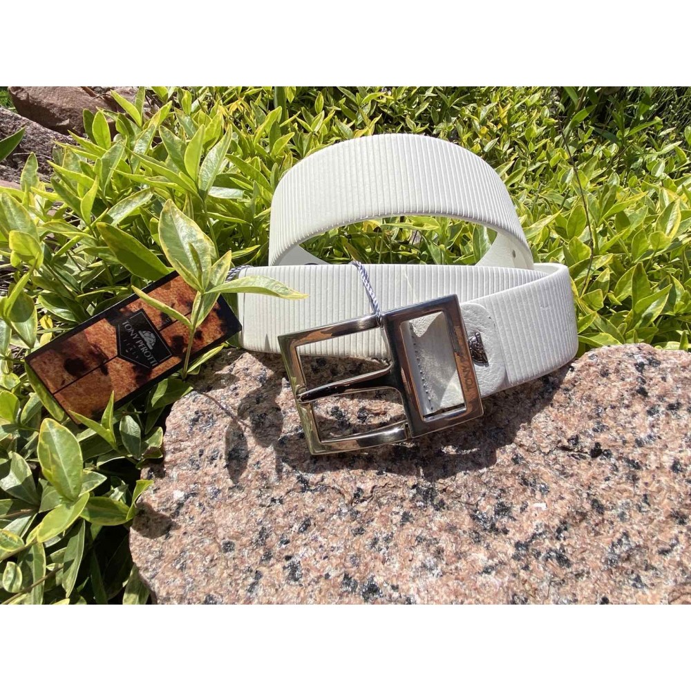 Ремень кожаный мужской TONY PEROTTI (TP 4081 WHITE) 120см