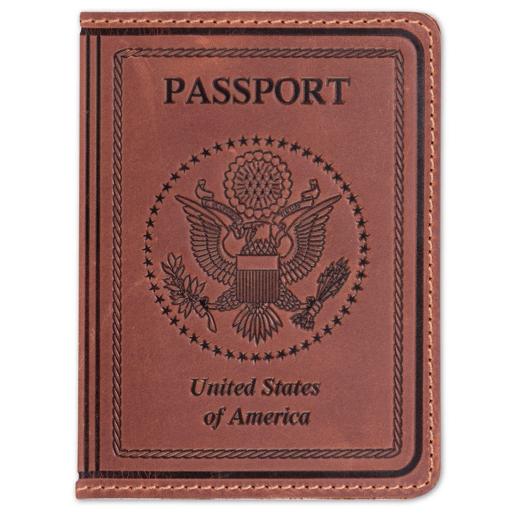Обложка на паспорт Passport USA col.N рыжая