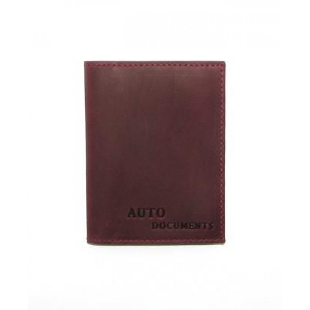Обложка для автодокументов DNK Leather DNK Auto H col.L бордовая