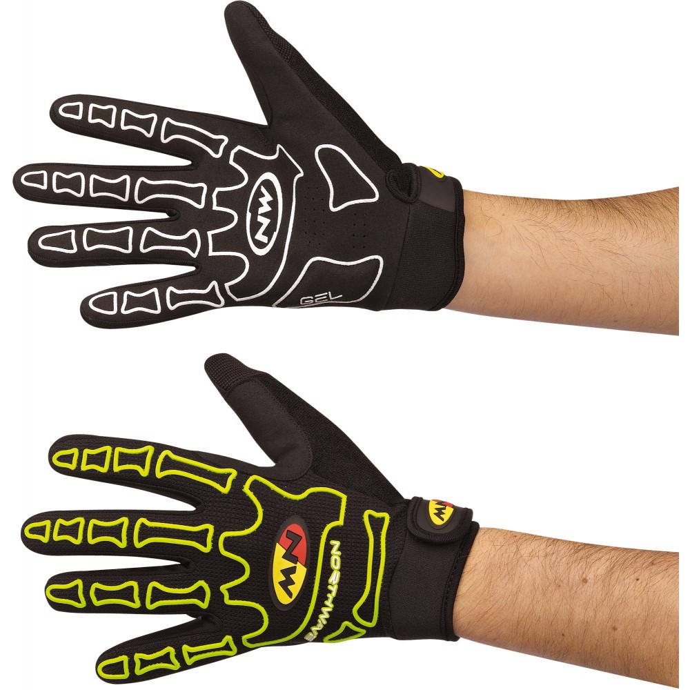 Велоперчатки NORTHWAVE C89142005 BLACK-YELLOW XL