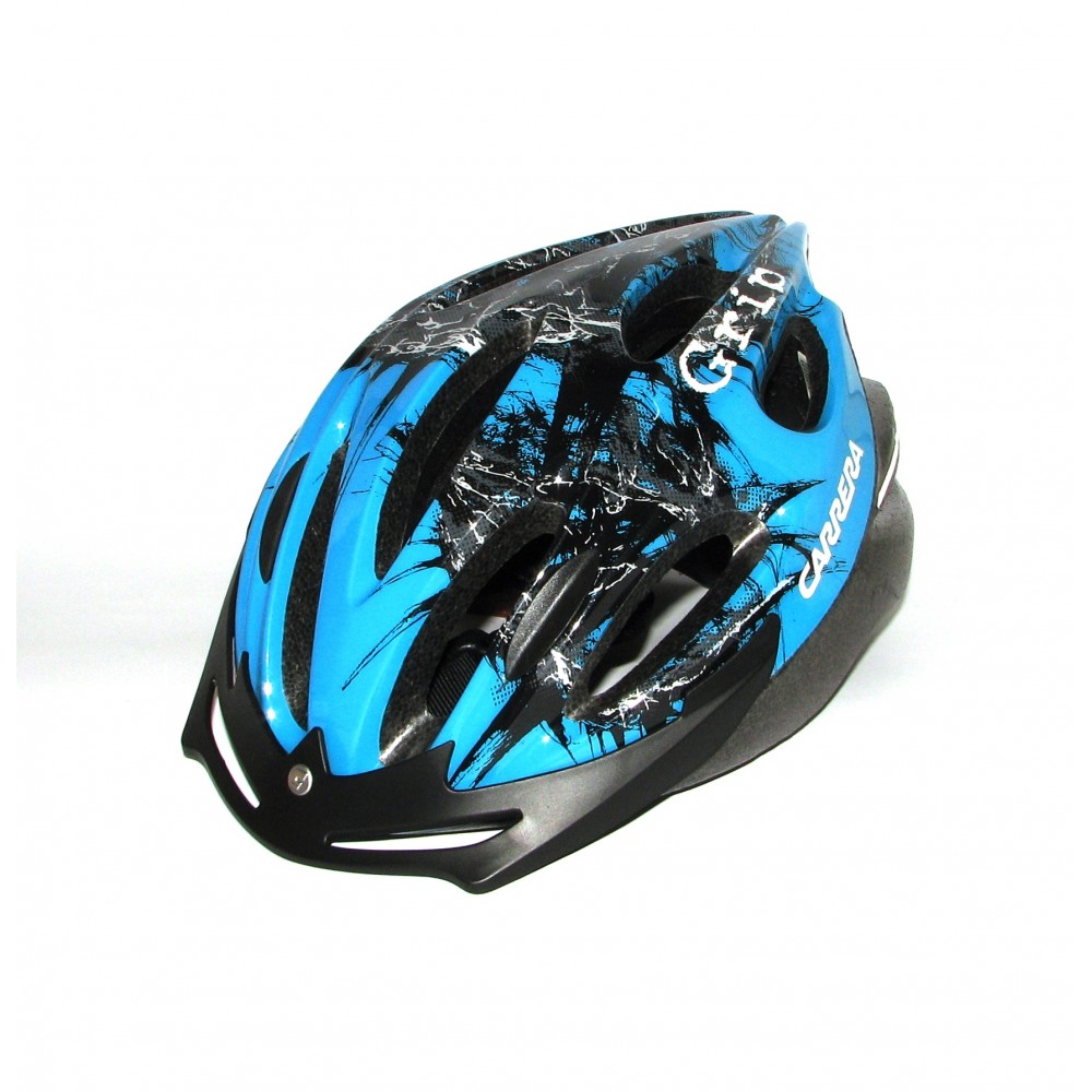 Велошлем CARRERA SF6 Grid Black-Blu s.54-57
