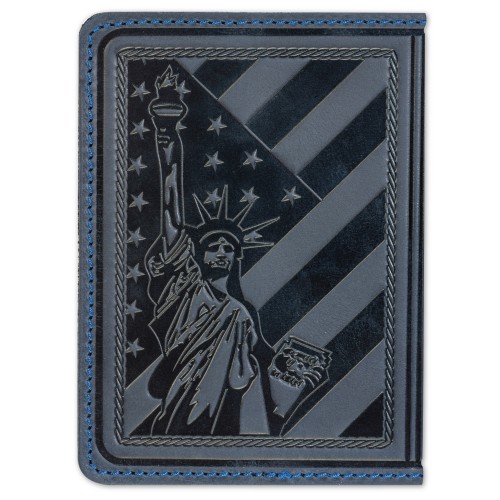 Обложка на паспорт Passport USA col.K синяя Обложка на паспорт Passport USA col.K синяя