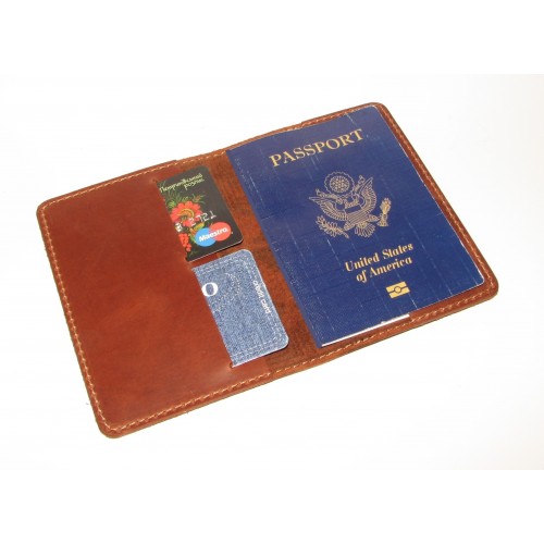 Обложка на паспорт Passport USA col.N рыжая Обложка на паспорт Passport USA col.N рыжая