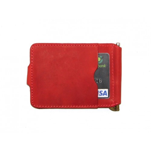 Зажим для денег DNK Leather DNK Зажим-H col.H красный Зажим для денег DNK Leather DNK Зажим-H col.H красный