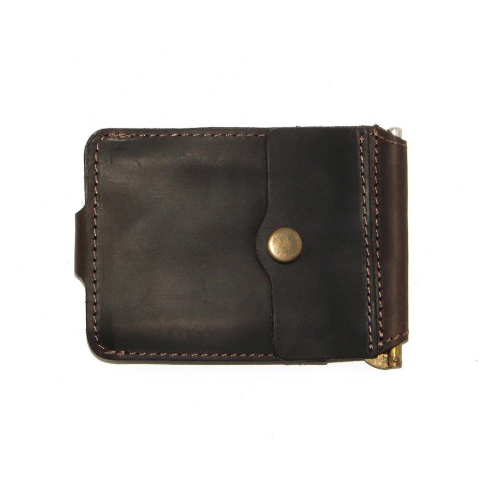 Зажим для денег DNK Leather DNK Зажим-H мелочь col.F коричневый