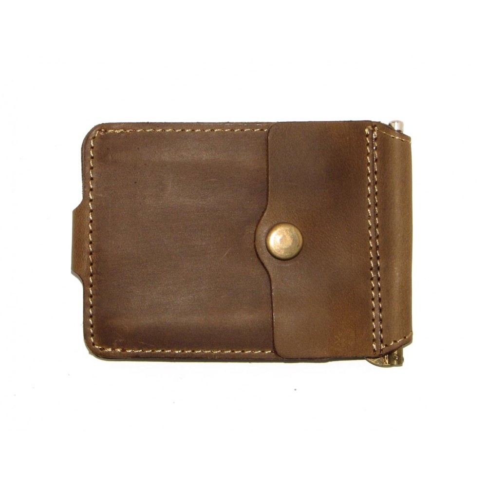 Зажим для денег DNK Leather DNK Зажим-H мелочь col.G оливковый