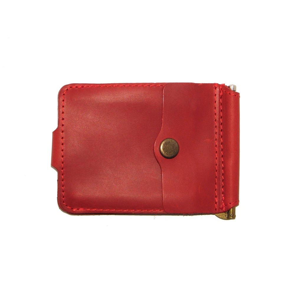 Зажим для денег DNK Leather DNK Зажим-H мелочь col.H красный