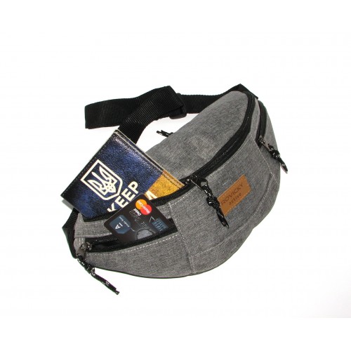 Сумка на пояс (бананка) Rovicky BAG-WB-01-3989 GREY Сумка на пояс (бананка) Rovicky BAG-WB-01-3989 GREY