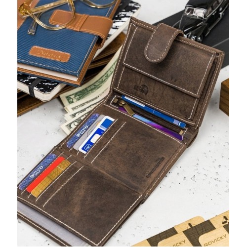 Кошелек мужской Buffalo Wild RM-03L-HBW BROWN Кошелек мужской Buffalo Wild RM-03L-HBW BROWN