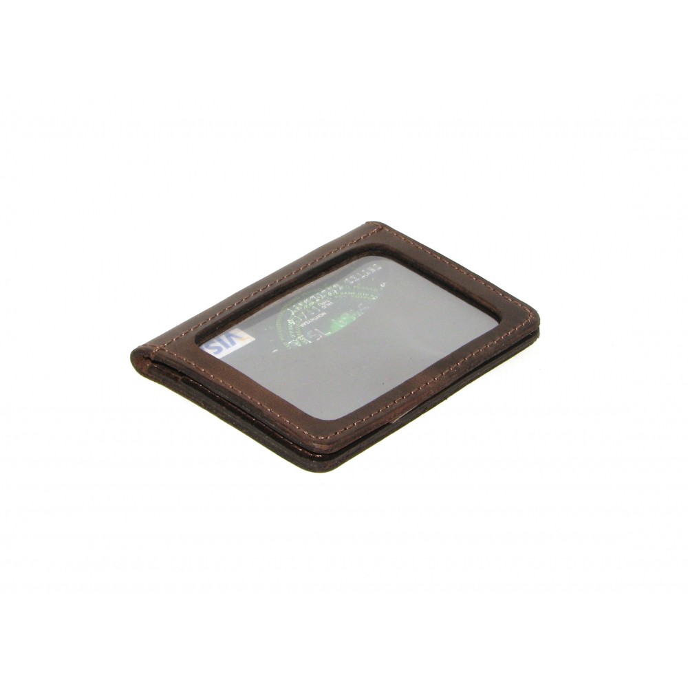 Мини обложка для документов (ID паспорт) DNK mini okno H col.F коричневая