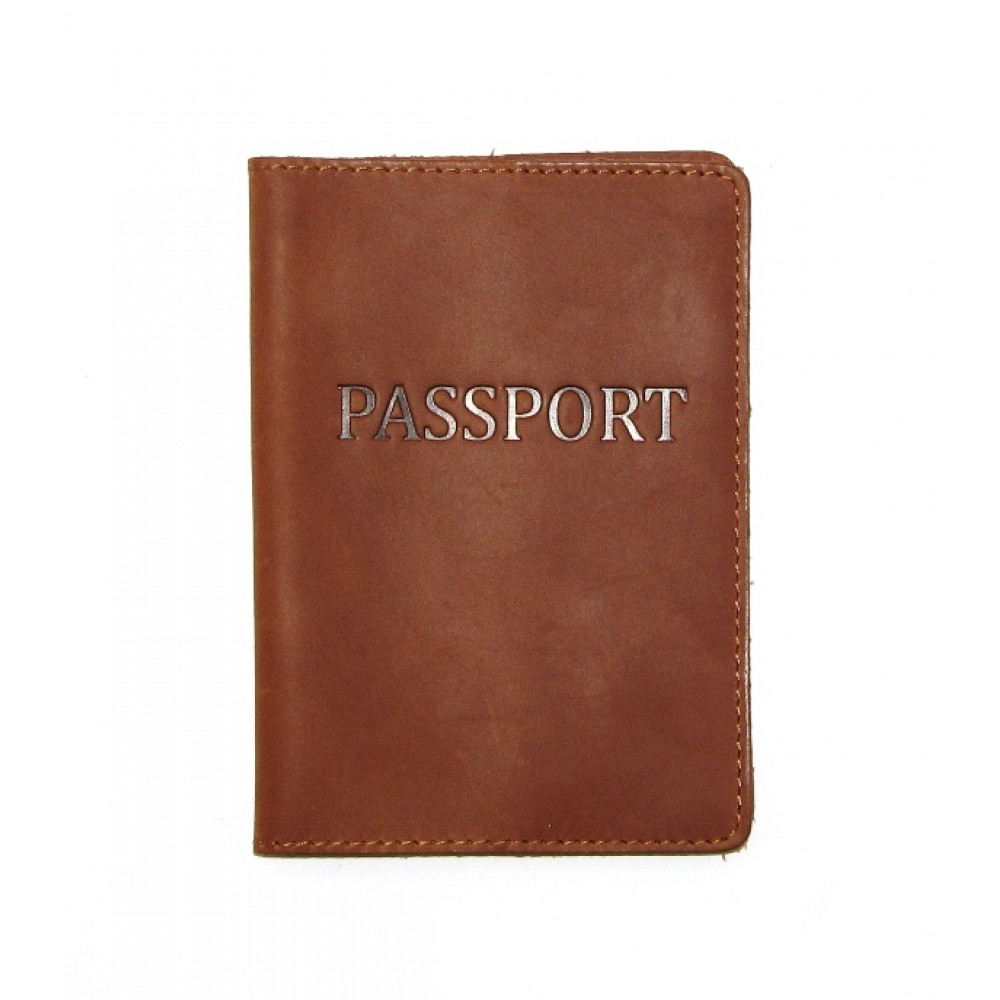 Обложка на паспорт DNK Leather Паспорт-H col.N светло-коричневая