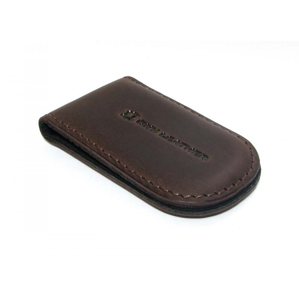 Зажим для денег DNK Leather DNK Klip magnes-H col.F коричневый